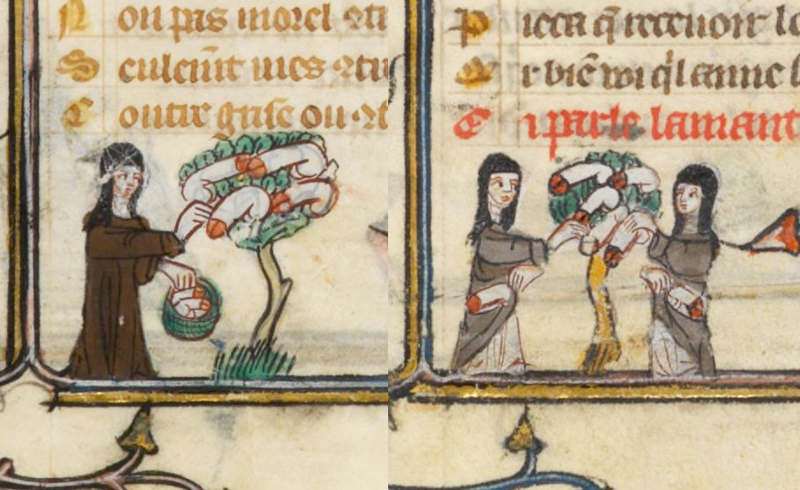 Illustration for article titled Bizarre and vulgar illustrations from illuminated medieval manuscripts